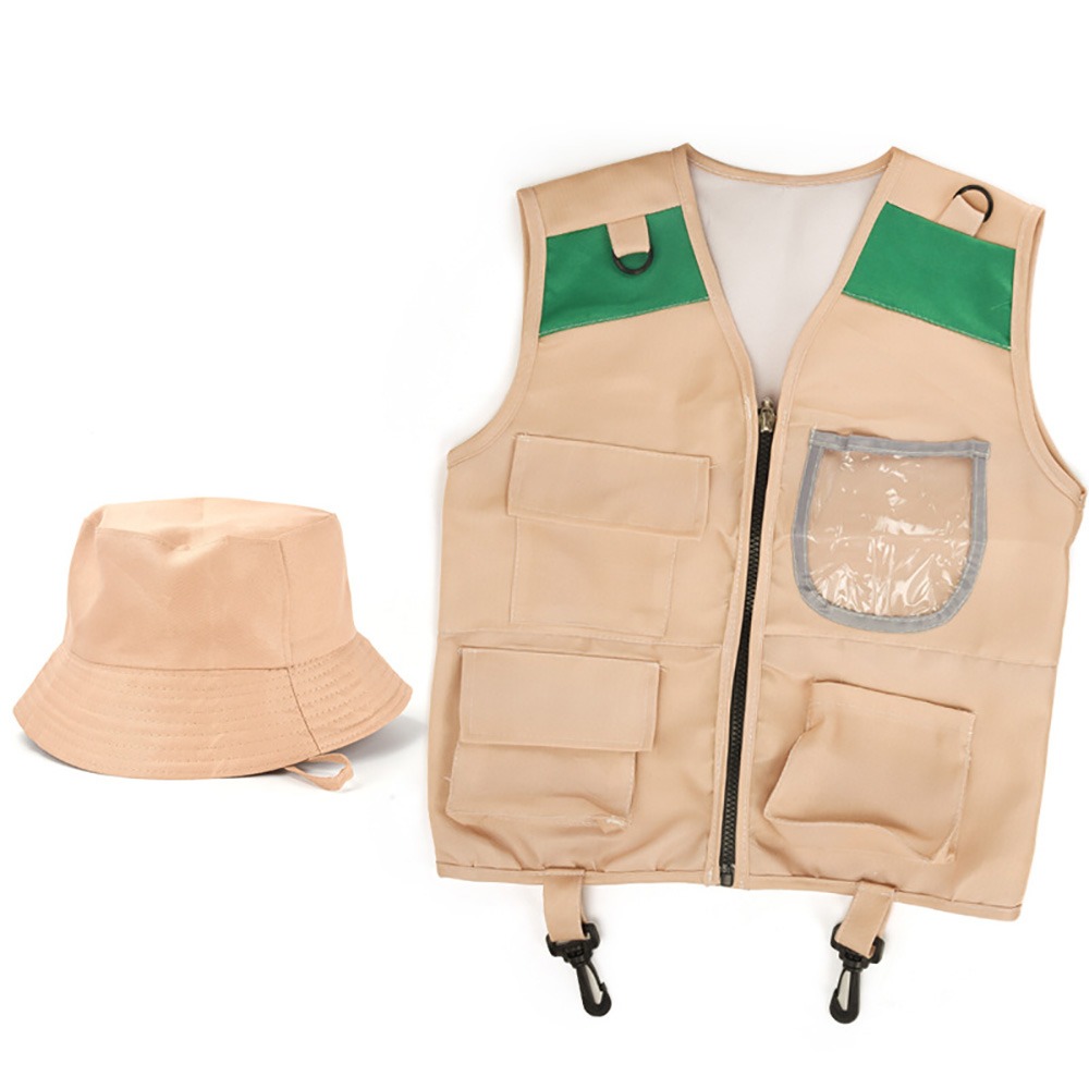 Outdoor Adventure Kit For Kids - Colete e Chapéu de Explorador Multicolorido
