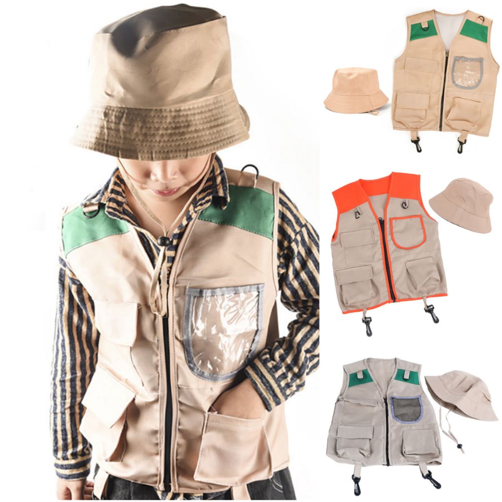 Outdoor Adventure Kit For Kids - Colete e chapéu de explorador infantil