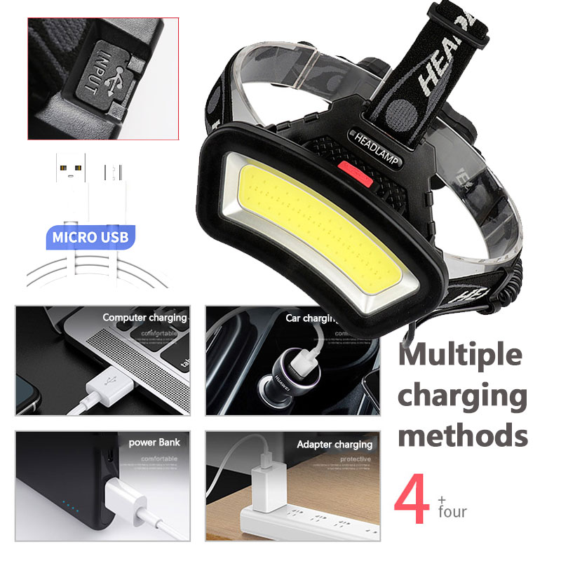 Cob led farol usb recarregável - Outdoor Adventure Zone avaliação e preço