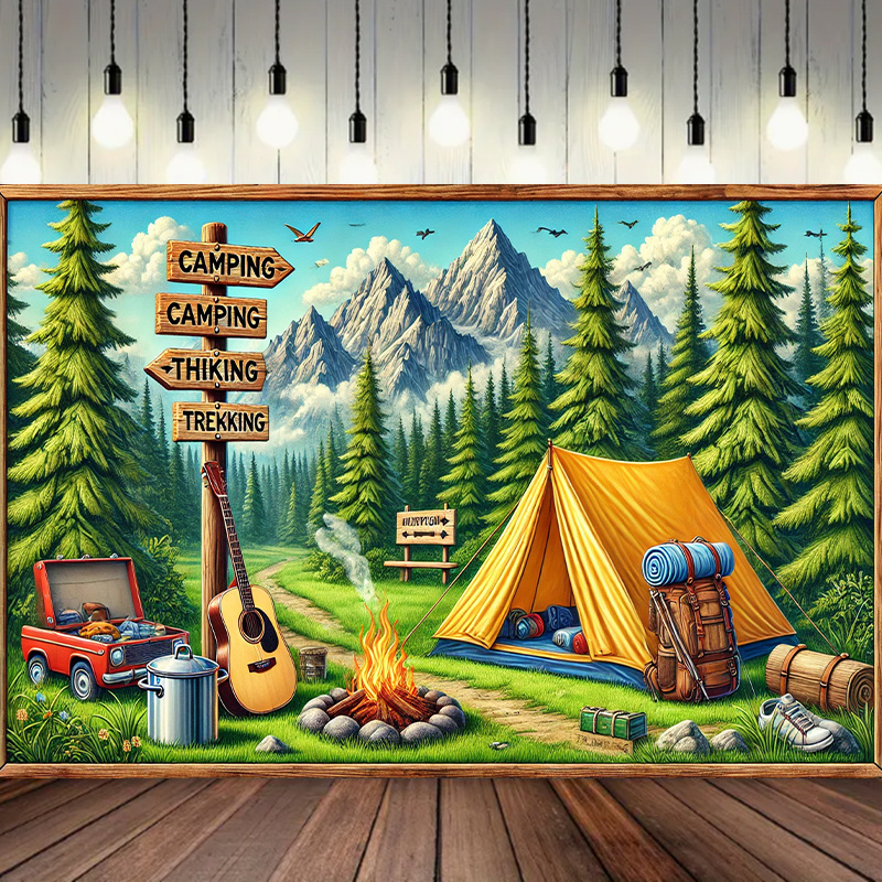 1 fundo de acampamento e avent - Outdoor Adventure Birthday Party avaliação e preço