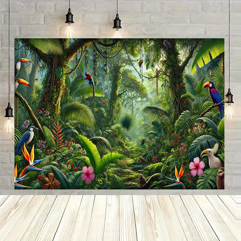 1pc selva aventura fundo banne - Outdoor Adventure Birthday Party avaliação e preço