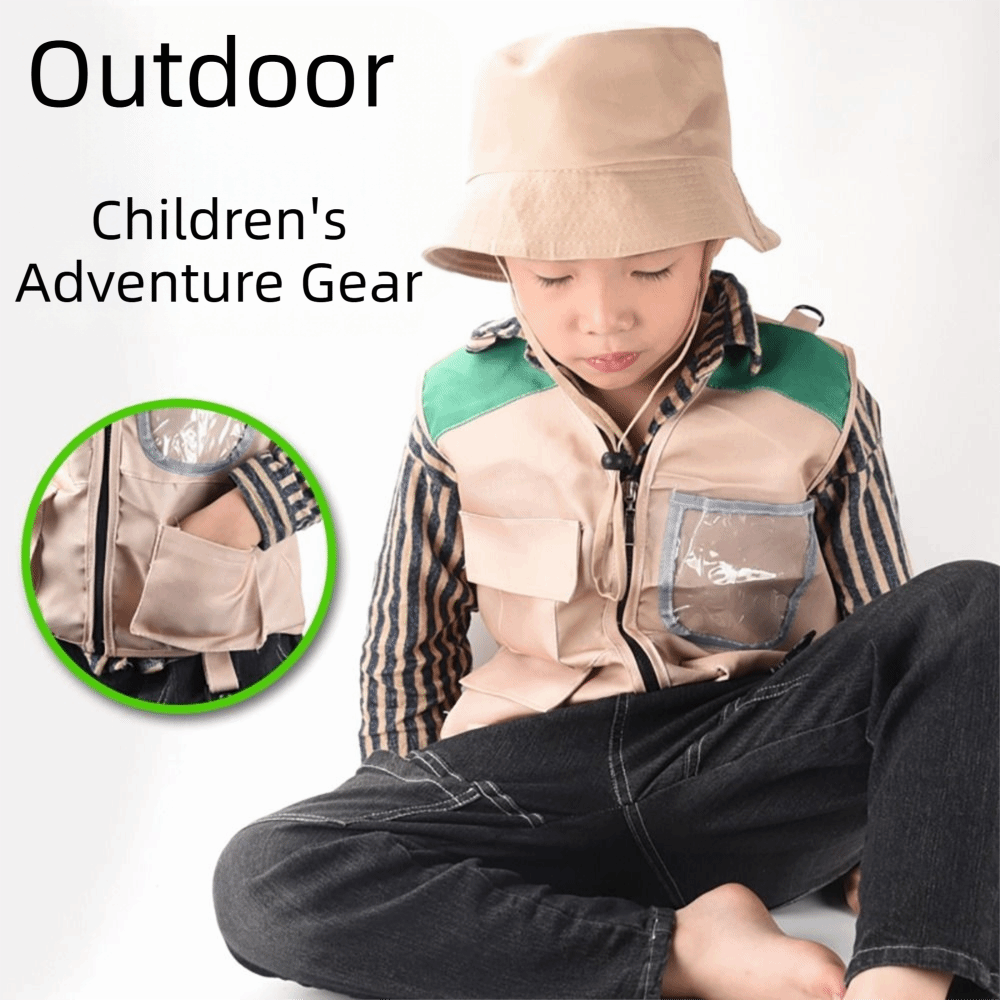 Colete e chapéu de explorador  - Outdoor Adventure Kit For Kids avaliação e preço